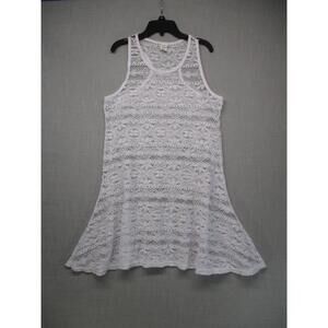 West Loop White Lace Sheer‎ Feminine Romantic Tank Dress Womens Size SmallMedium